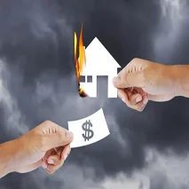 Fire insurance protection icon
