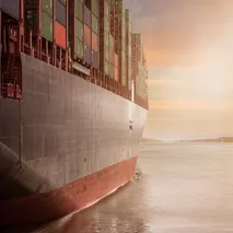 Shipping container cargo insurance graphic